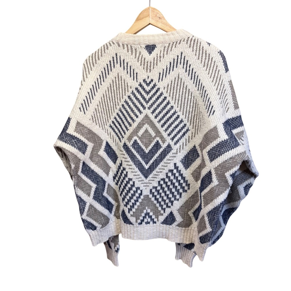 VTG Men's XL Geometric Aztec Diamond Knit Sweater Pullover 90s Grandpacore USA - Picture 8 of 10